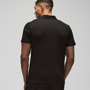 Polo homme noir slim fit personnalisé avec broderie, coupe classique, respirant, séchage rapide, en coton, style streetwear - Product Image 4