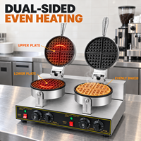 Machine à gaufres belges YHY avec logo personnalisé, 110V/220V, simple ou double tête, antiadhésive, pour restaurant et boulangerie