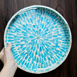 Fabuleux Design Vaisselle Alimentaire Dessert Plateau De Service Table Basse Plateau Plus Grande Qualité Rectangle Nacre Plateau De Service - Product Image 3