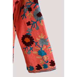 Chaqueta bohemia de terciopelo Suzani étnico indio hecho a mano, bordado personalizado, ropa de abrigo de invierno de manga completa, elegante y cálido - Product Image 4