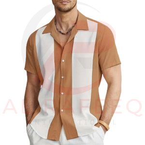 เสื้อยืดชายหาดของผู้ชายพิมพ์ลายผ้าโพลีเอสเตอร์ผ้าฝ้ายพิมพ์ลายแบบเต็มสไตล์ใหม่เสื้อยืดแขนครึ่งแขนออกแบบได้ตามต้องการ - Product Image 3