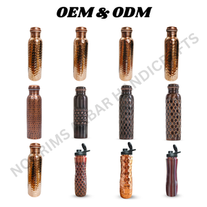 Wholesale Premium <b>750ml</b> Metal Copper Drinkware Durable Lightweight Stylish Direct Drinking <b>Water</b> <b>Bottle</b> Eco-Friendly Lid - Product Image 4