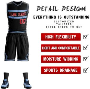 2025 ensemble d'uniformes de basket-ball grande taille pour hommes Polyester respirant avec conception de sublimation personnalisée pour les jeunes basketteurs - Product Image 5