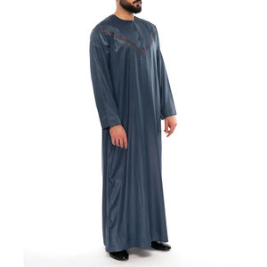 Vestido ético musulmán tradicional Qatar oración hombre Thobe colores brillantes para islámico personalizado fabricado Daffah hombres Thobe / Thawb - Product Image 2