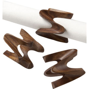 Anillos para Servilletas Hechos a Mano con Madera de Mango Ecológica, Forma de S Única, Elegantes Porta Servilletas para Decoración de Mesa de Comedor para Bodas, Juego de 6 - Product Image 1