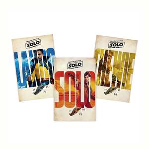 Solo una Historia de Star Wars: Set de 3 Pósters de Arte Moderno Decorativo con Marco de Madera Acrílica, Decoración de Pared de Anime para Cumpleaños - Product Image 1