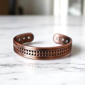 <b>Copper</b> Magnetic Adjustable Bracelet Wellness Jewelry Arthritis Relief Energy Balance Joint and Pain Relief <b>Anniversary</b> Gift - Product Image 1