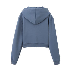 Femmes Double Face Vintage À Manches Longues Hoodies Sweats Nouvelle Mode pour Automne Hiver Lavage À L'acide Technique ODM Fourniture Avant - Product Image 2