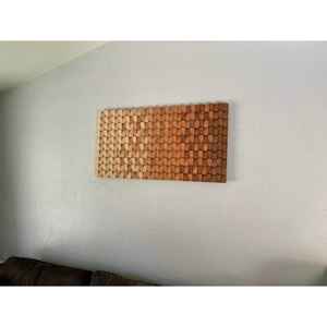 Décoration murale mosaïque en bois chocolaté délicieux Signes muraux en bois uniques - Product Image 1