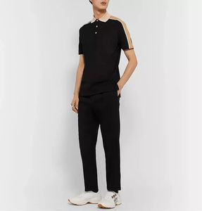 เสื้อโปโลแขนสั้นของผู้ชายเสื้อคอตตอนแบบ100% สไตล์วินเทจผ้าไหมพิมพ์โลโก้สกรีนออกแบบได้ตามต้องการ2025 - Product Image 2