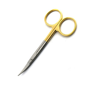 Ciseaux chirurgicaux lame incurvée tranchante opération ciseaux de pansement demi or ciseaux de coupe de point en acier inoxydable - Product Image 3