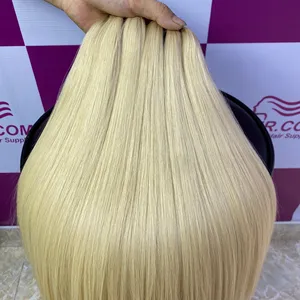 Estensione dei capelli biondi di alta qualità bionda grezza 613 cuticola vergine allineata estensione dei capelli umani capelli umani remy dal Vietnam