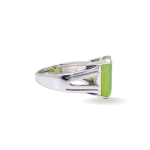 แหวนเงินสเตอร์ลิงสำหรับงานแต่งงานอินเทรนด์925ประดับด้วยพลอยคาลซิโดนีสีเขียวน่ารักเครื่องประดับแบบฝาปิดสไตล์โบฮีเมียนทันสมัย - Product Image 2