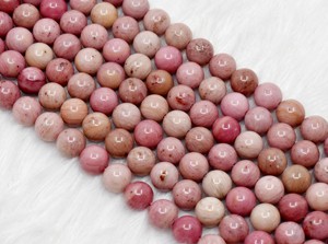 100% Pure Natural Loose Gemstone Beads Stone <b>Ball</b> Beads Rhodochrosite a 8mm Strand Beads India Anshul Impex for Jewelry Making - Product Image 4