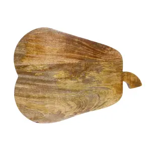 Planche à fromage en forme de poire de qualité supérieure Bloc à découper en bois de cuisine de qualité supérieure Fourniture en vrac Fournisseur indien pour les restaurants Vente au détail en ligne - Product Image 5