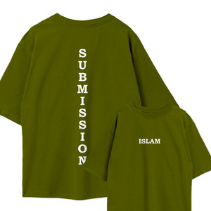 เสื้อยืดโอเวอร์ไซส์ทรงหลวมไหล่ตก ผ้าฝ้าย 100% (อิสลาม) น้ำหนัก 280 กรัม ผ้าเจอร์ซีย์ พิมพ์ลายโลโก้ ดีไซน์แบบมีลวดลาย - Product Image 5