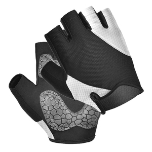 Gants de course à demi-doigts personnalisables anti-dérapant absorbant les chocs gants de sport en cuir respirant pour le cyclisme Gym Pêche - Product Image 5