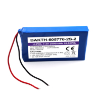 Baterai BAKTH-605776P-2S-2 2500mah 7.4v Li-pol Isi Ulang, Penjualan Panas Pabrik