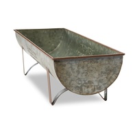 Pot de fleurs décoratif en métal galvanisé antique en forme de tambour Pot de fleurs pour la maison et le jardin d'occasion Meilleures ventes