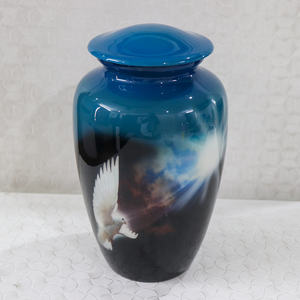 Urnes funéraires pour adultes de la plus haute qualité, design moderne, en aluminium fait à la main, rondes, pour les cendres humaines et des animaux de compagnie, fournitures funéraires - Product Image 3