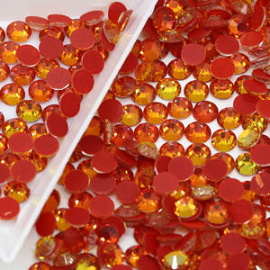 WHATSTONE Mocha Opal Deep Siam Color Crystal Flat Back Glass Rhinestones para diseño <span class=keywords><strong>de</strong></span> Bikini - Product Image 4