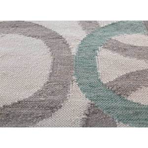 Alfombra de Lana Tejida Plana Gris y Negra Alhambra con Patrón Geométrico Rectangular para Decoración de Sala de Estar Juvenil Modelo ADWL-13206 - Product Image 3