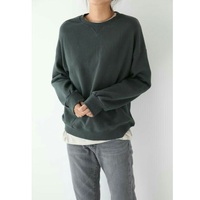 Nouveauté Pull en tricot pour femme d'hiver, col rond, manches longues, décontracté, broderie du logo sur le devant, 100% coton, séchage rapide