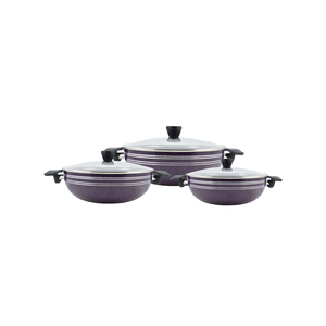 Wok (Karahi) en acier au carbone de qualité supérieure antiadhésif - Plusieurs tailles et couleurs - Poêle chinoise double avec couvercle en bois pour la cuisson en hôtel - Product Image 4