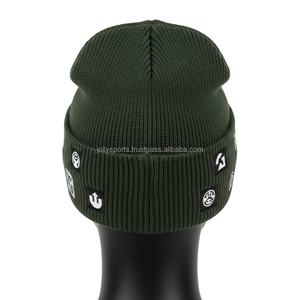Gorro de Invierno para Mujer, Tejido Acrílico de Punto Acanalado de 350 g/m², Color Oliva con Logotipo Personalizado, Ajuste Cómodo, Estilo Jacquard - Product Image 2