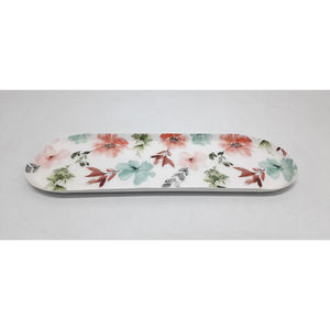 Bandeja de servicio de forma ovalada de madera de último diseño con acabado esmaltado de calcomanía para el hogar y la boda bandeja de servicio de comida personalizada - Product Image 6