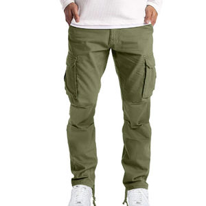 Pantalones Cargo Casuales para Hombre, Pantalones Cargo de Poliéster Casuales de Longitud Completa, Ropa de Trabajo con Bolsillos Laterales para Actividades al Aire Libre - Product Image 5