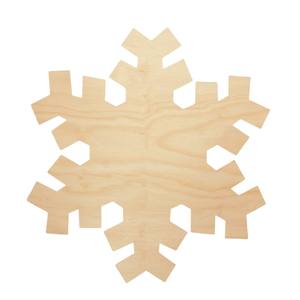 Copo de nieve de madera creativo, adornos navideños cortados con láser, formas de copo de nieve de madera para manualidades Diy, decoración rústica de vacaciones de invierno - Product Image 1