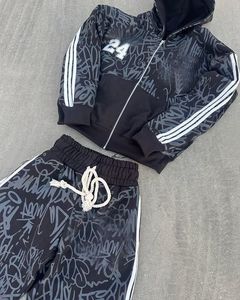 Ensemble survêtement décontracté respirant grande taille à coupe évasée SPINE FORCE – Vêtements classiques pour hommes, séchage rapide - Product Image 3