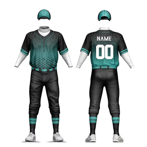 Uniformes de baseball unisexes personnalisés à séchage rapide, nouveaux vêtements de sport respirants avec impression pour adultes - Product Image 1
