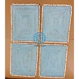 Handmade Rattan <b>Placemat</b> with Seashell Border Natural Woven <b>Table</b> Mat for <b>Dining</b> <b>Table</b> Setting and Eco-Friendly Home Decoration - Product Image 4