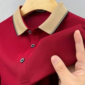 Polo para Hombre con Cuello Multicolor, Polo de Manga Corta Holgado para Hombre, Polo de Moda 2025 - Product Image 1