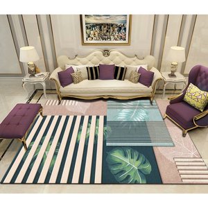 Tapis de sol personnalisé en polaire cristalline extra douce, antidérapant, à pois, imprimé floral, pour chambre à coucher - Product Image 2