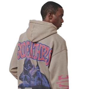 Sudaderas con capucha de algodón pesado con marca personalizada Unisex estilo urbano OEM ODM Streetwear para hombres a granel - Product Image 2