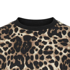 เสื้อสเวตเชิ้ตคอกลมทรงโอเวอร์ไซส์ ผ้าวาฟเฟิล 100% ผ้าฝ้าย พิมพ์ลายตามสั่ง OEM แขนยาว ผ่าข้าง สไตล์ลำลอง สำหรับผู้หญิง - Product Image 4