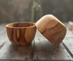 100% ชามไม้ชามสลัดสลัดฟรีชามไม้สลัดห้องครัวเสิร์ฟผลไม้ผักตกแต่งซุปชามข้าว - Product Image 4