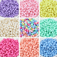 Manik-manik Akrilik Padat DIY 500g 8mm-16mm dengan Lubang Lebih Besar untuk Pembuatan Perhiasan DIY, Kalung, Gelang, dan Proyek Seni