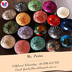 Cuenco de coco vietnamita, fabricante de cuencos de coco pintados en muchos colores/vacaciones - Product Image 6