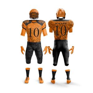 Ensemble d'uniformes de football américain personnalisés de haute qualité Impression par sublimation au design uni Intégration du nom de l'équipe - Product Image 2