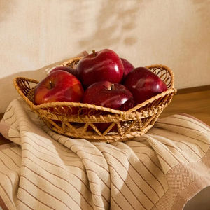 Cuenco de mimbre con borde de concha marina Decoración de presentación de comida natural Productos vietnamitas al por mayor ecológicos - Product Image 3