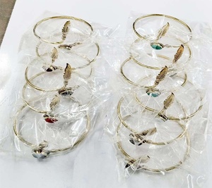 Hot Sale Latest Fashionable Brass <b>Cuff</b> Bangles with Stone Beads for Anniversary Available at Bulk Price GC-BL-353 - Product Image 2