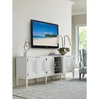 Meuble de rangement extra large Sligh Sanibel Clearwater - Armoire de rangement à 6 portes pour salon