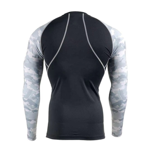 เสื้อรัดกล้ามเนื้อ MMA BJJ คุณภาพสูง เป็นมิตรกับสิ่งแวดล้อม แห้งเร็ว 180 กรัม พิมพ์ลายแบบซับลิเมชั่นตามสั่ง ระบายอากาศได้ดี เสื้อรัดกล้ามเนื้อแบบสั้น - Product Image 4