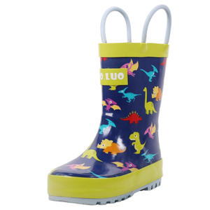 Unisex Kleurrijke Strepen Bedrukte Rubberen Laarzen Voor Kinderen Jongens Nieuwe Regenlaars Voor De Lente Zomer Herfst Winter - Product Image 4