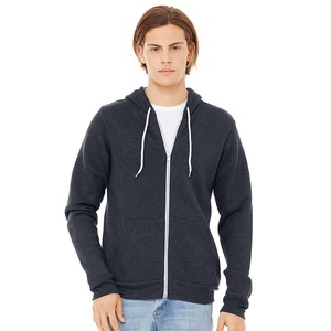 100% coton blanc cordon fermeture éclair sweats à capuche vêtements de sport hiver haute qualité broderie personnalisée Logo personnalisé à capuche pour homme - Product Image 1
