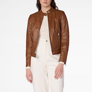 Nouveau Designer veste femmes 2024 Original respirant en peau de mouton en cuir taille personnalisée en cuir mode vestes femmes - Product Image 1